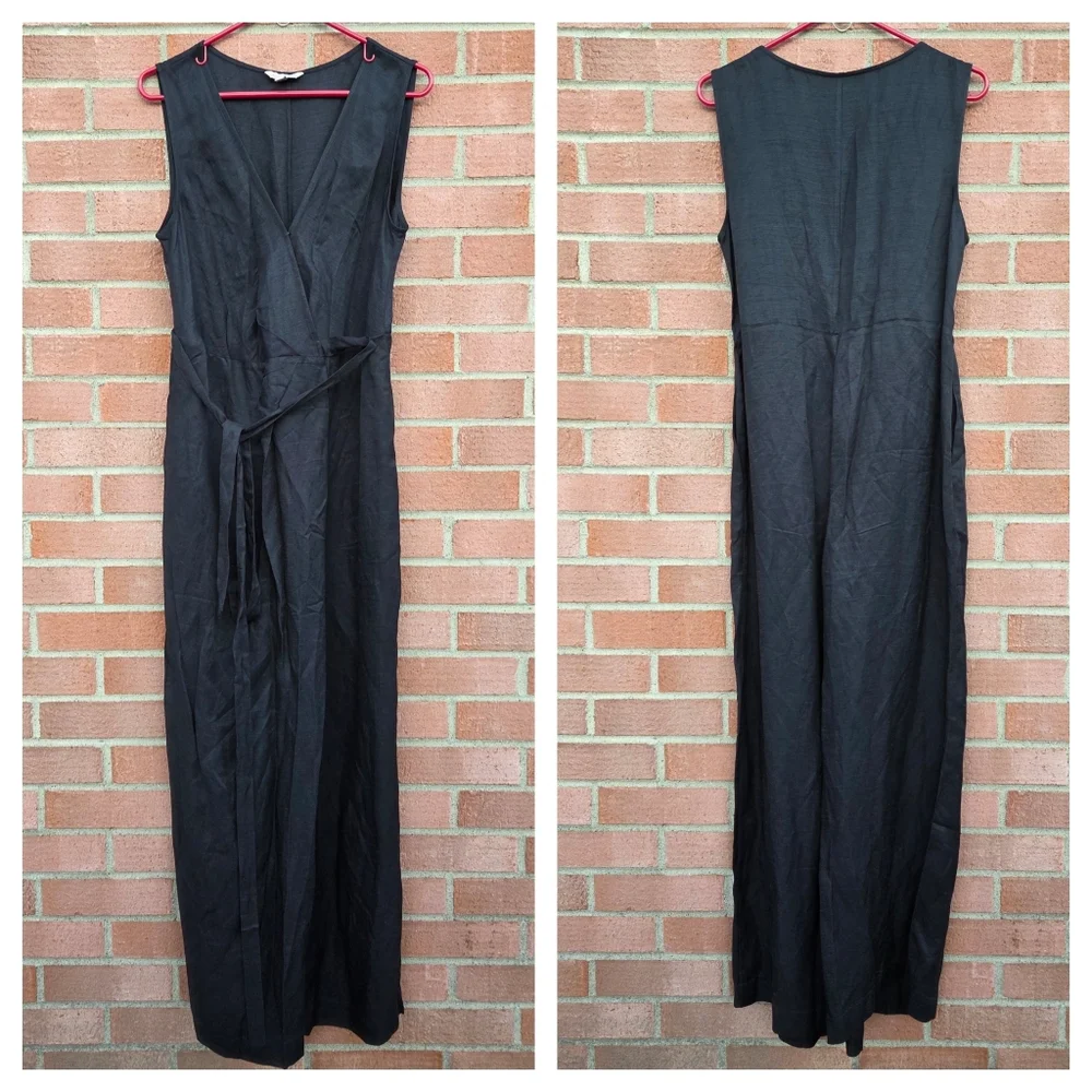 Banana Republic Black Wide-Leg Jumpsuit MED - Picture 2 of 5